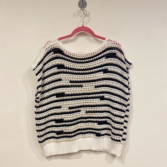 Planet by Lauren G Pima Cotton Pot Holder Boatneck Sweater One Size EUC - Picture 5 of 5